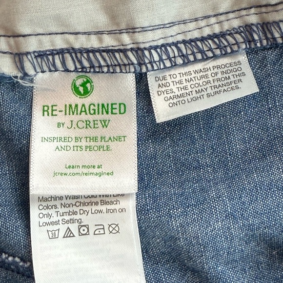 J.Crew 100% Cotton Chambray Shorts Blue Size 10 Reimagined Sustainable - Picture 9 of 10